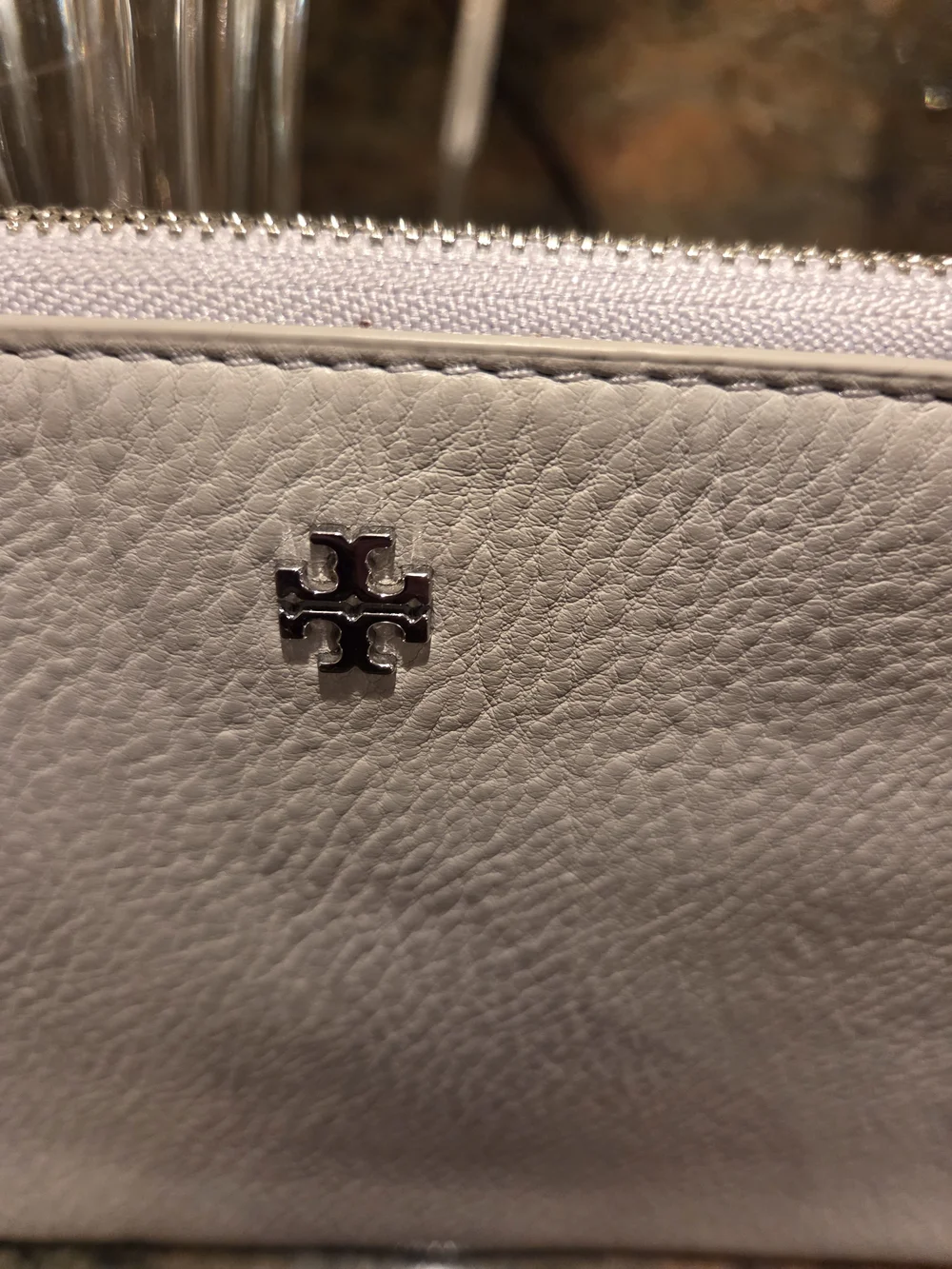 Tory Burch Grey Leather Crossbody Bag